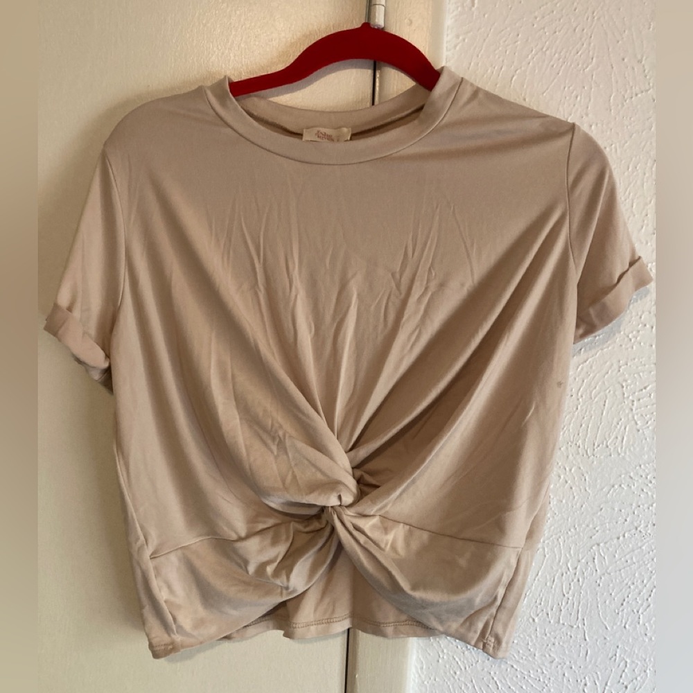 Cream crop top